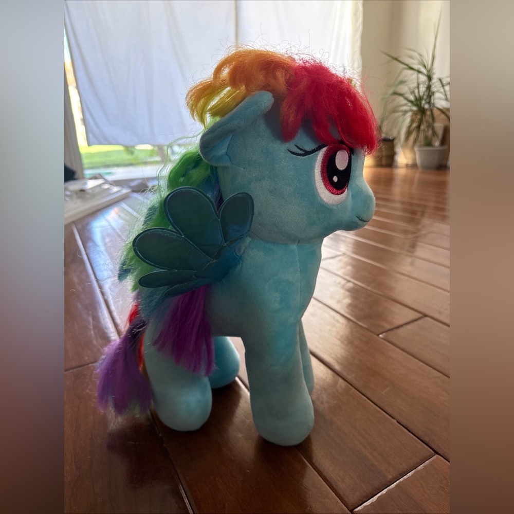 Rainbow Dash My Little Pony Ty Sparkle Plush Stuffed Animal 16.5"  2014 Blue